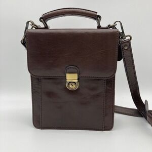 Mancini Arizona Brown Leather Crossbody Bag Full Wallet Organizer Clutch Unisex